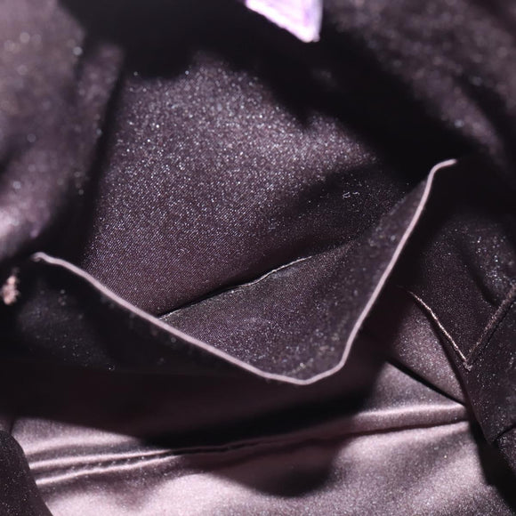 SAINT LAURENT Kahala Shoulder Bag Canvas Purple Silver Auth gh889