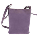 SAINT LAURENT Kahala Schultertasche Canvas Lila Silber Auth gh889-2
