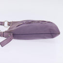 SAINT LAURENT Kahala Schultertasche Canvas Lila Silber Auth gh889-3