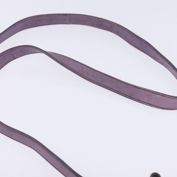 SAINT LAURENT Kahala Shoulder Bag Canvas Purple Silver Auth gh889