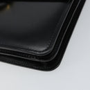 CELINE Hand Bag Leather Black Gold Auth gh890-14