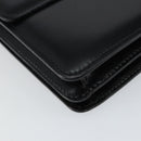 CELINE Hand Bag Leather Black Gold Auth gh890-15