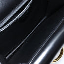 CELINE Hand Bag Leather Black Gold Auth gh890-11