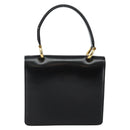 CELINE Hand Bag Leather Black Gold Auth gh890-2