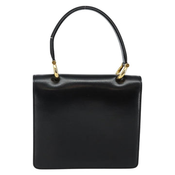 CELINE Hand Bag Leather Black Gold Auth gh890 - 0