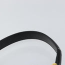 CELINE Hand Bag Leather Black Gold Auth gh890-8