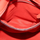 CELINE Luggage Hand Bag Leather 2way Orange Silver Auth gh891-11