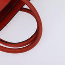 CELINE Luggage Hand Bag Leather 2way Orange Silver Auth gh891-7