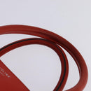 CELINE Luggage Hand Bag Leather 2way Orange Silver Auth gh891-8