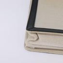 BALENCIAGA Shoulder Bag Canvas Leather White Silver 339937 Auth gh893-9