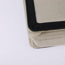 BALENCIAGA Shoulder Bag Canvas Leather White Silver 339937 Auth gh893-15