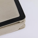 BALENCIAGA Shoulder Bag Canvas Leather White Silver 339937 Auth gh893-16