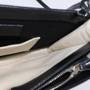 BALENCIAGA Shoulder Bag Canvas Leather White Silver 339937 Auth gh893-18