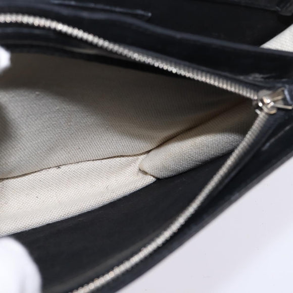 BALENCIAGA Shoulder Bag Canvas Leather White Silver 339937 Auth gh893