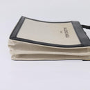 BALENCIAGA Shoulder Bag Canvas Leather White Silver 339937 Auth gh893-4