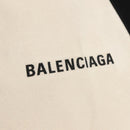 BALENCIAGA Navy Cabas M Bag Canvas Leather White Black Silver 581292 Auth gh894-10
