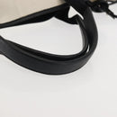 BALENCIAGA Navy Cabas M Bag Canvas Leather White Black Silver 581292 Auth gh894-7