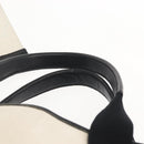 BALENCIAGA Navy Cabas M Bag Canvas Leather White Black Silver 581292 Auth gh894-8