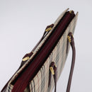 BURBERRY Nova Check Tote Bag Canvas Leather Beige Gold Auth gh896-6