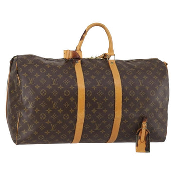 LOUIS VUITTON Monogram Keepall Bandouliere 55 Boston Bag M41414 LV Auth gh898