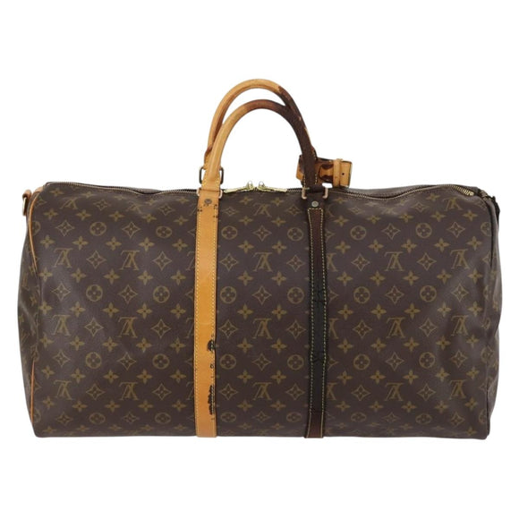 LOUIS VUITTON Monogram Keepall Bandouliere 55 Boston Bag M41414 LV Auth gh898