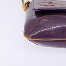 LOUIS VUITTON Vernis Thompson Street Shoulder Bag Viole M91095 LV Auth gh900-9