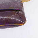 LOUIS VUITTON Vernis Thompson Street Shoulder Bag Viole M91095 LV Auth gh900-14