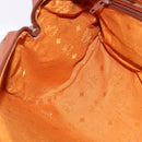 MCM Logogram Vicetos Boston Bag PVC Leather Brown Gold Auth gh902-20