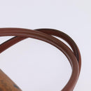 MCM Logogram Vicetos Boston Bag PVC Leather Brown Gold Auth gh902-8