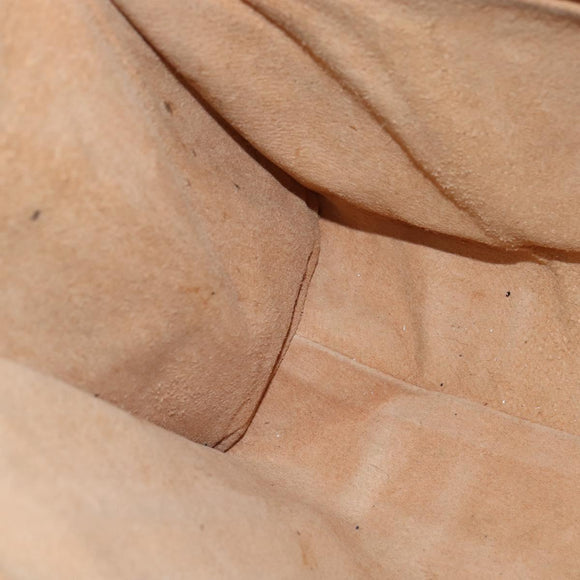 MCM Logogram Vicetos Tote Bag PVC Leather Brown Gold Auth gh903