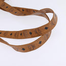 MCM Logogram Vicetos Tote Bag PVC Leather Brown Gold Auth gh903-7