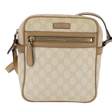 GUCCI GG Supreme Shoulder Bag PVC Beige Gold 233268 Auth gh908 - 0