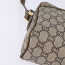 GUCCI GG Plus Supreme Web Sherry Line Shoulder Bag PVC Beige Gold Auth gh909-9