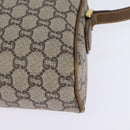 GUCCI GG Plus Supreme Web Sherry Line Shoulder Bag PVC Beige Gold Auth gh909-14