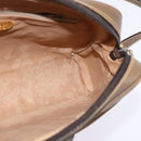 GUCCI GG Plus Supreme Web Sherry Line Shoulder Bag PVC Beige Gold Auth gh909-18