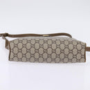 GUCCI GG Plus Supreme Web Sherry Line Shoulder Bag PVC Beige Gold Auth gh909-5