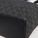 GUCCI GG Canvas Tote Bag Black Silver 31243 Auth gh911-10