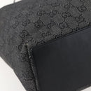 GUCCI GG Canvas Tote Bag Black Silver 31243 Auth gh911-11