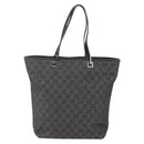 GUCCI GG Canvas Tote Bag Black Silver 31243 Auth gh911-2