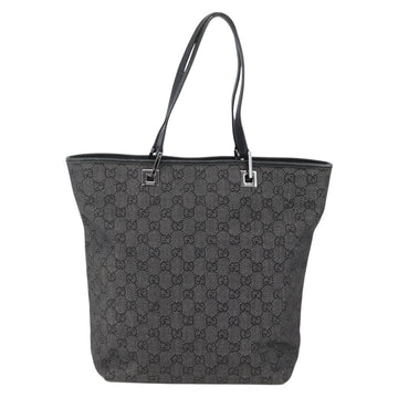 GUCCI GG Canvas Tote Bag Black Silver 31243 Auth gh911 - 0