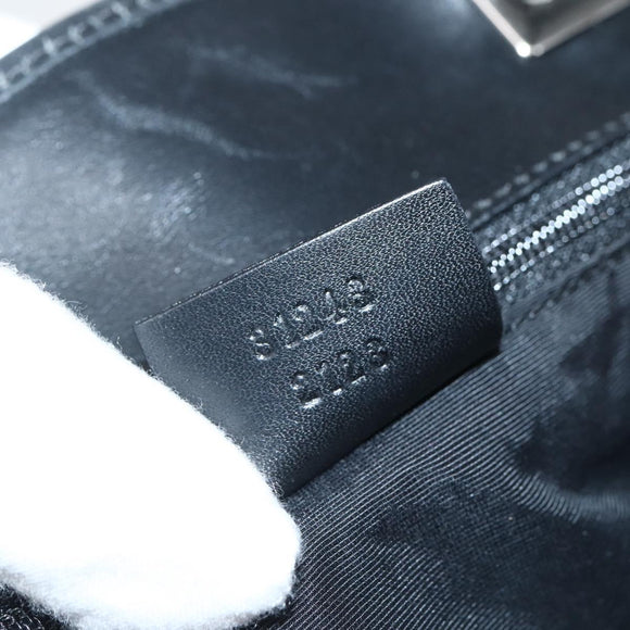 GUCCI GG Canvas Tote Bag Black Silver 31243 Auth gh911