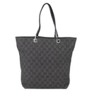 GUCCI GG Canvas Tote Bag Black Silver 31243 Auth gh911-3