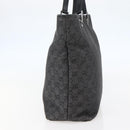 GUCCI GG Canvas Tote Bag Black Silver 31243 Auth gh911-5