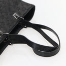 GUCCI GG Canvas Tote Bag Black Silver 31243 Auth gh911-7