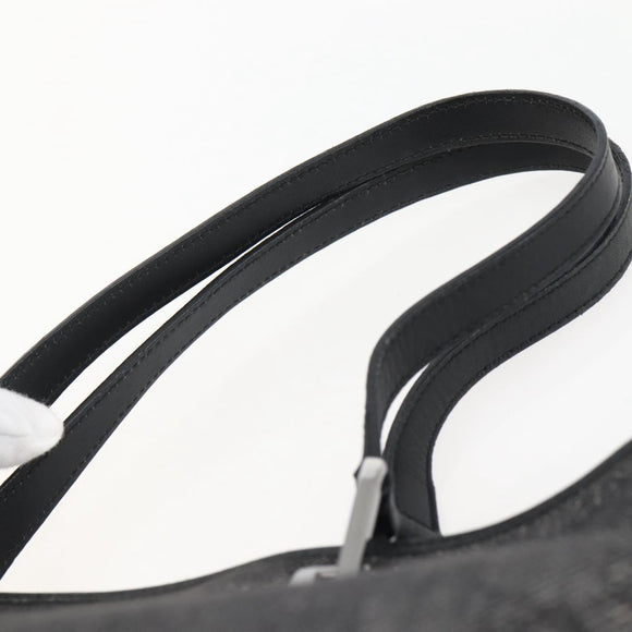 GUCCI GG Canvas Tote Bag Black Silver 31243 Auth gh911