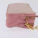 Miu Miu Madras Shoulder Bag Leather Pink Gold Auth gh914-5