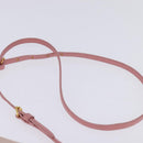 Miu Miu Madras Shoulder Bag Leather Pink Gold Auth gh914-8