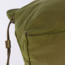 PRADA Tote Bag Nylon Khaki Gold Auth gh915-9