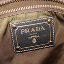PRADA Tote Bag Nylon Khaki Gold Auth gh915-18