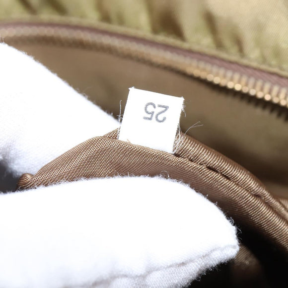PRADA Tote Bag Nylon Khaki Gold Auth gh915